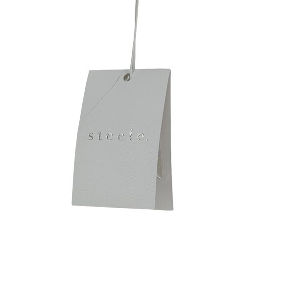 Steele Faux Wrap Ciper Dress Womens Size Large NWT Fairy Boho Peasant‎ White - Picture 5 of 14